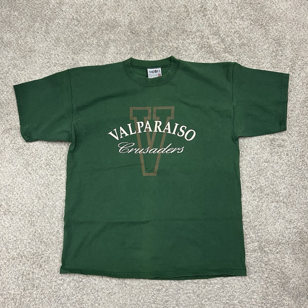 Vintage Valparaiso Crusaders T-Shirt Mens XL Timeout Heavyweight Made in USA - Picture 2 of 8